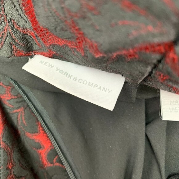 New York & Co Midi Skirt Size 8 Floral Jacquard Midi Party Wedding - Picture 2 of 12